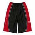 Black Red Worldwide Polyester Jorts
