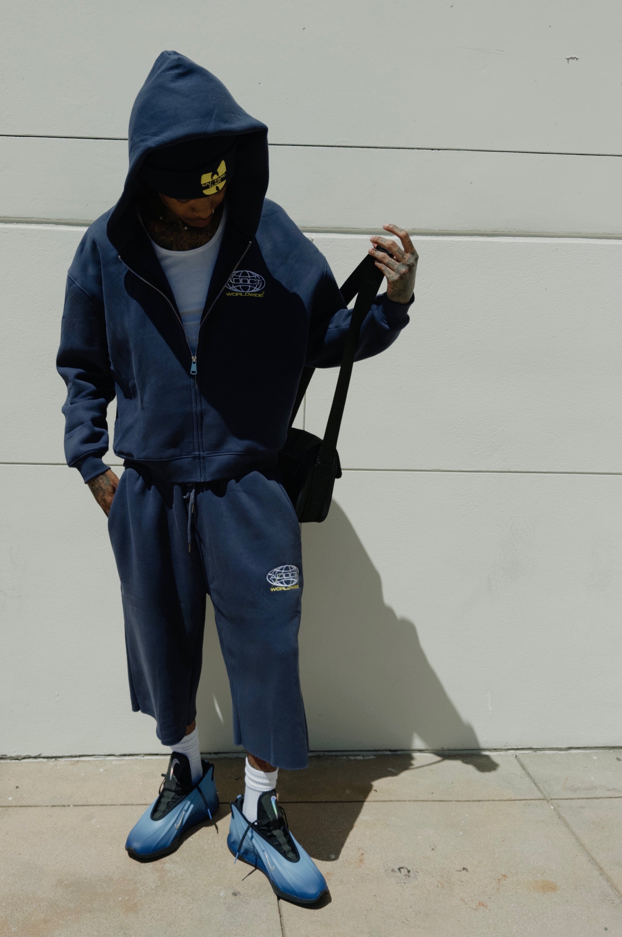 Navy Worldwide Cotton Jorts
