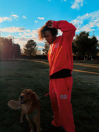 Red Washed Worldwide Sweatpants