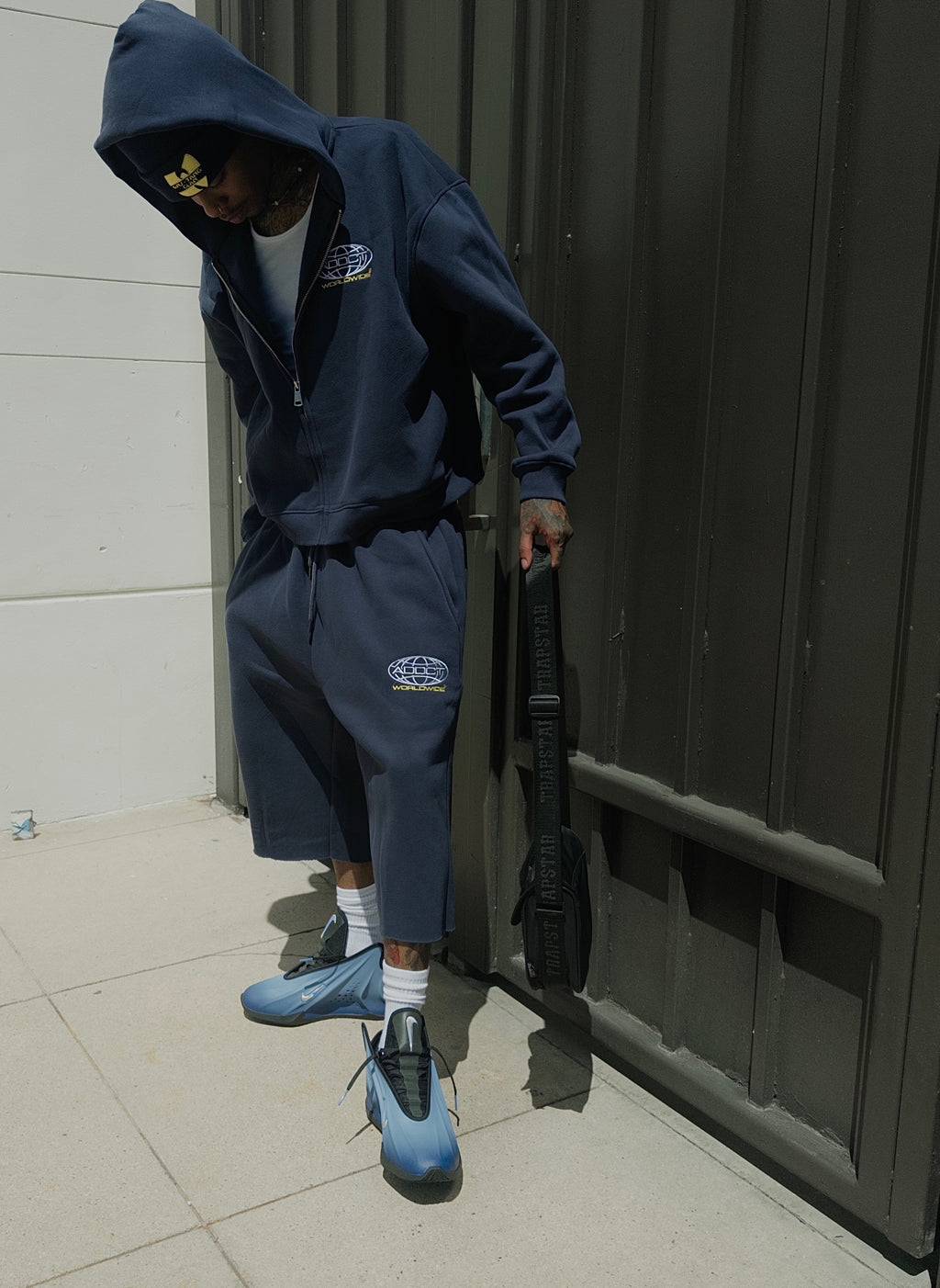 Navy Worldwide Cotton Jorts