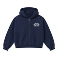 Navy Worldwide Zip Up Hoodie
