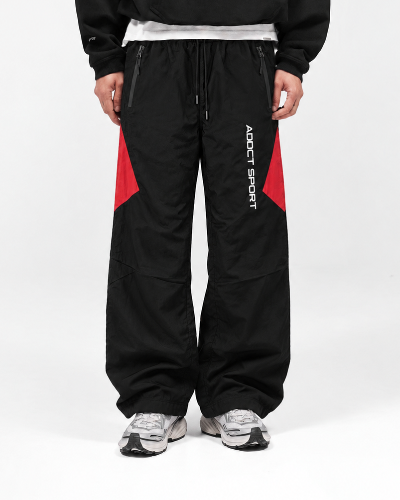 Addct Sports Black Red Track Pants