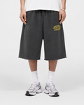 Black Washed Worldwide Cotton Jorts