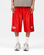 Red Patch Worldwide Polyester Jorts