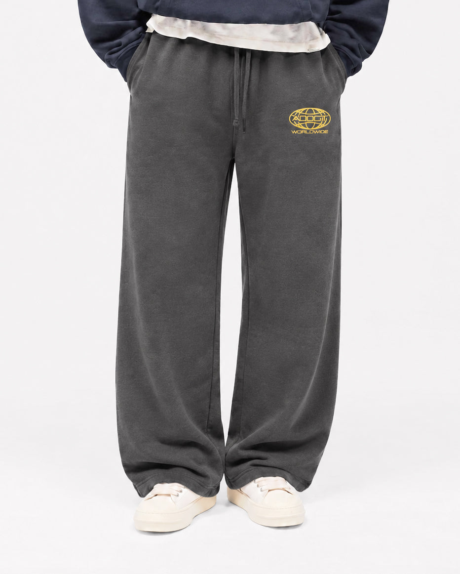 Black Washed Worldwide Sweatpants