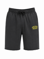 Black Washed Worldwide Cotton Jorts