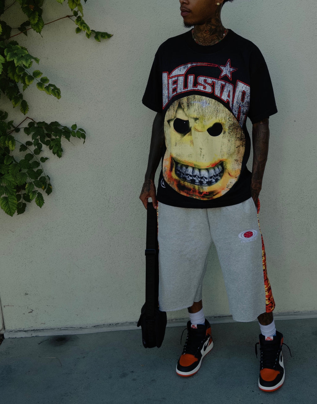 Orange Camo Addct Cotton Jorts