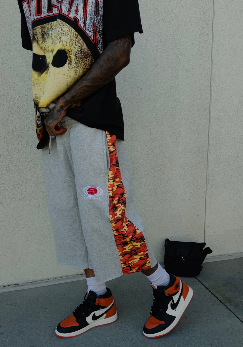 Orange Camo Addct Cotton Jorts