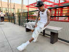 Grey Washed Worldwide Cotton Jorts