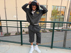 Black Washed Worldwide Cotton Jorts