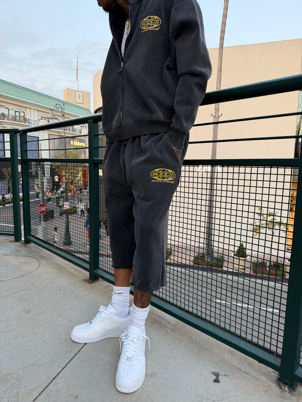 Black Washed Worldwide Jorts