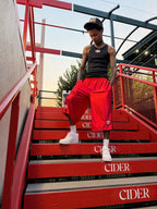 Red Patch Worldwide Polyester Jorts