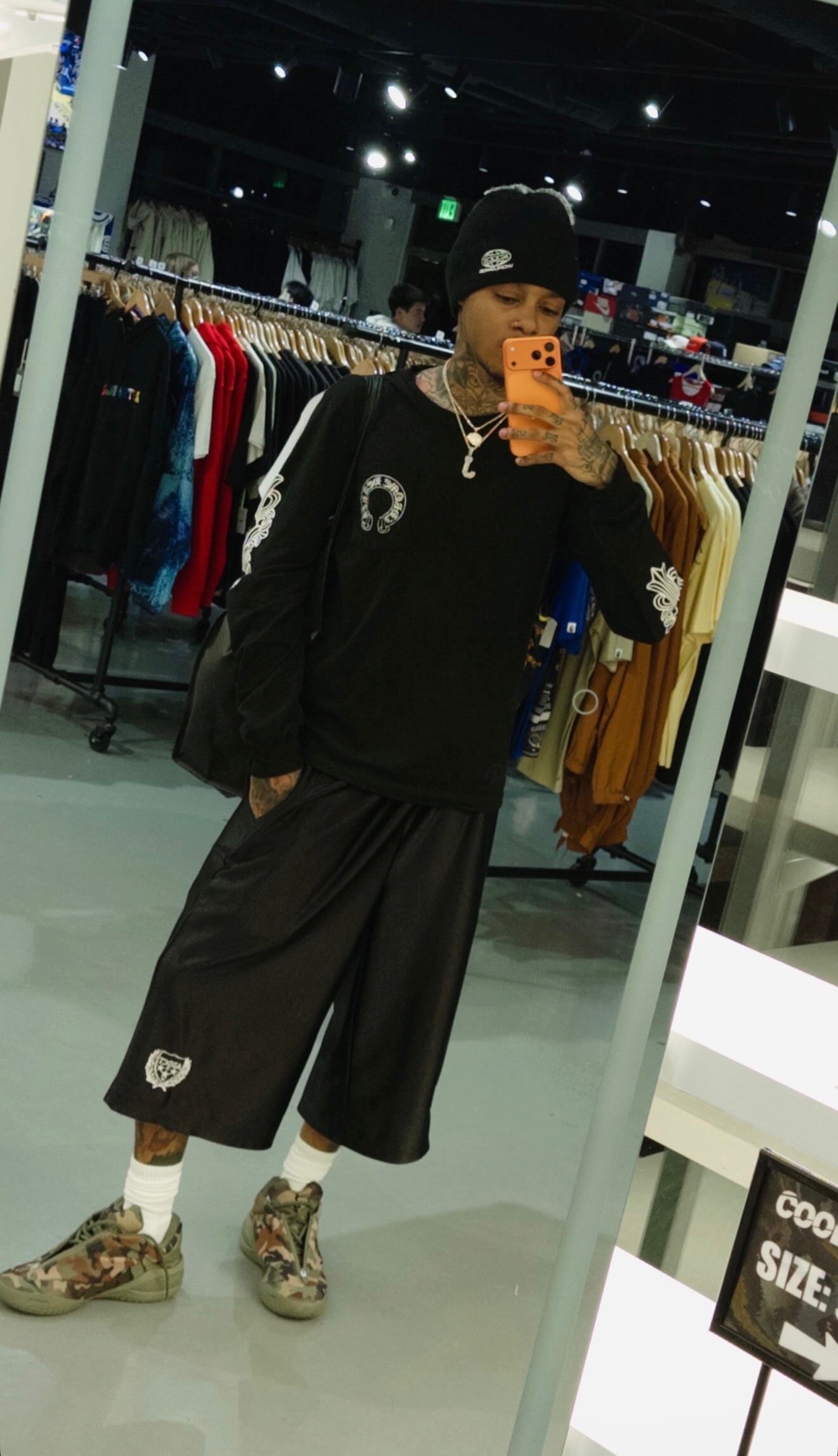 Black Patch Worldwide Polyester Jorts