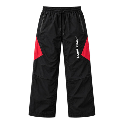Addct Sports Black Red Track Pants