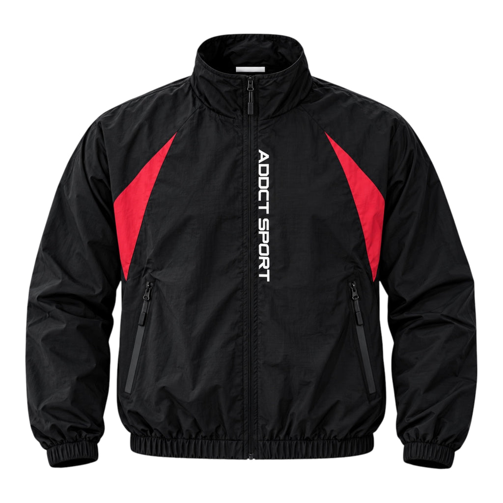 Addct Sports Black Red Track Jacket