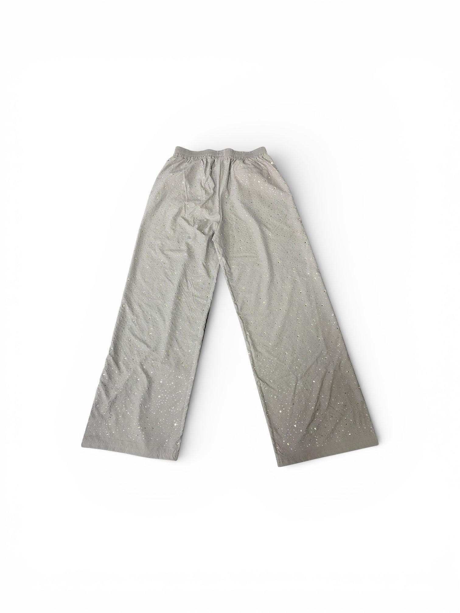 Grey Rhinestone Worldwide Sweatpants
