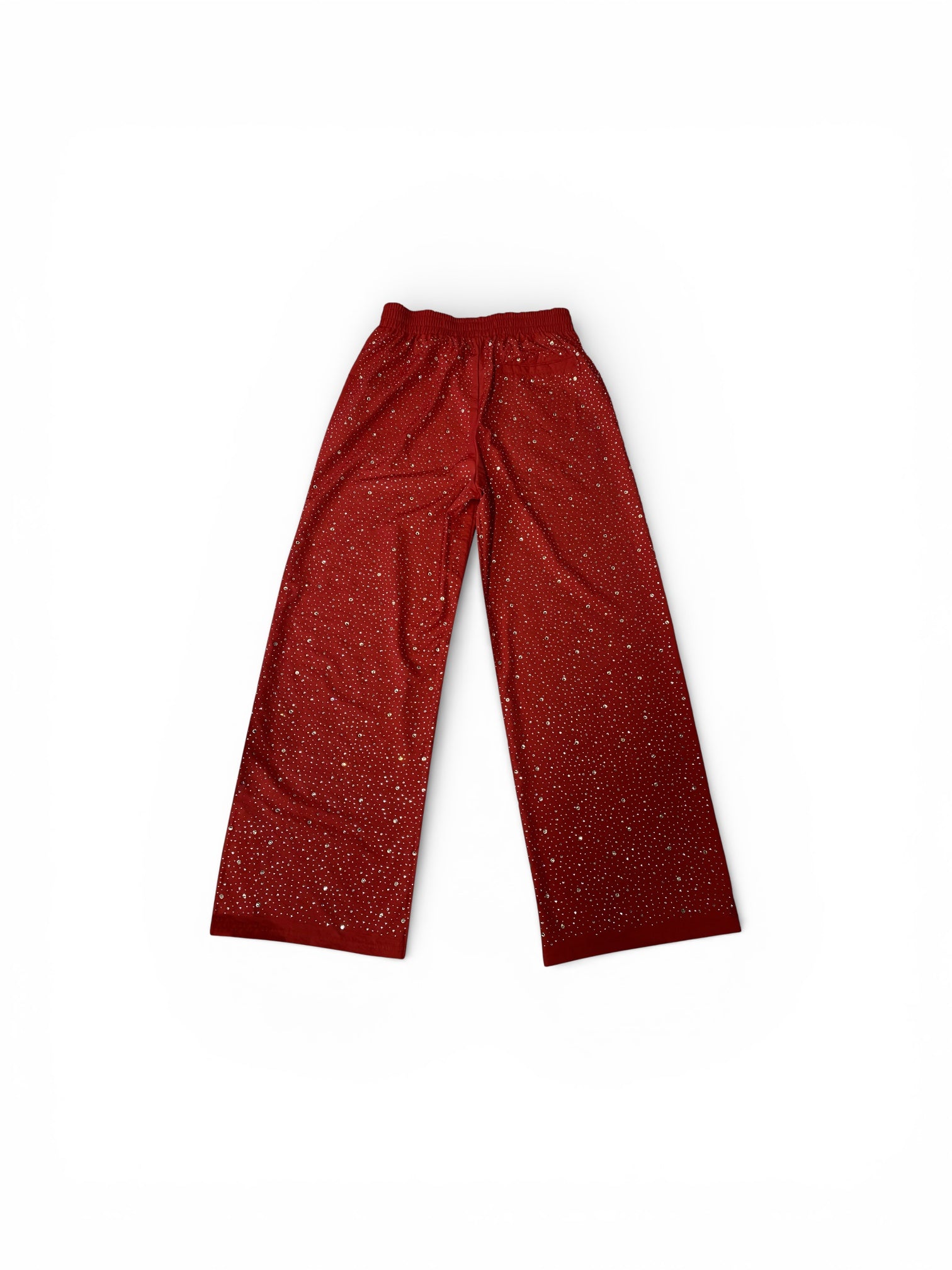 Red Rhinestone Worldwide Sweatpants