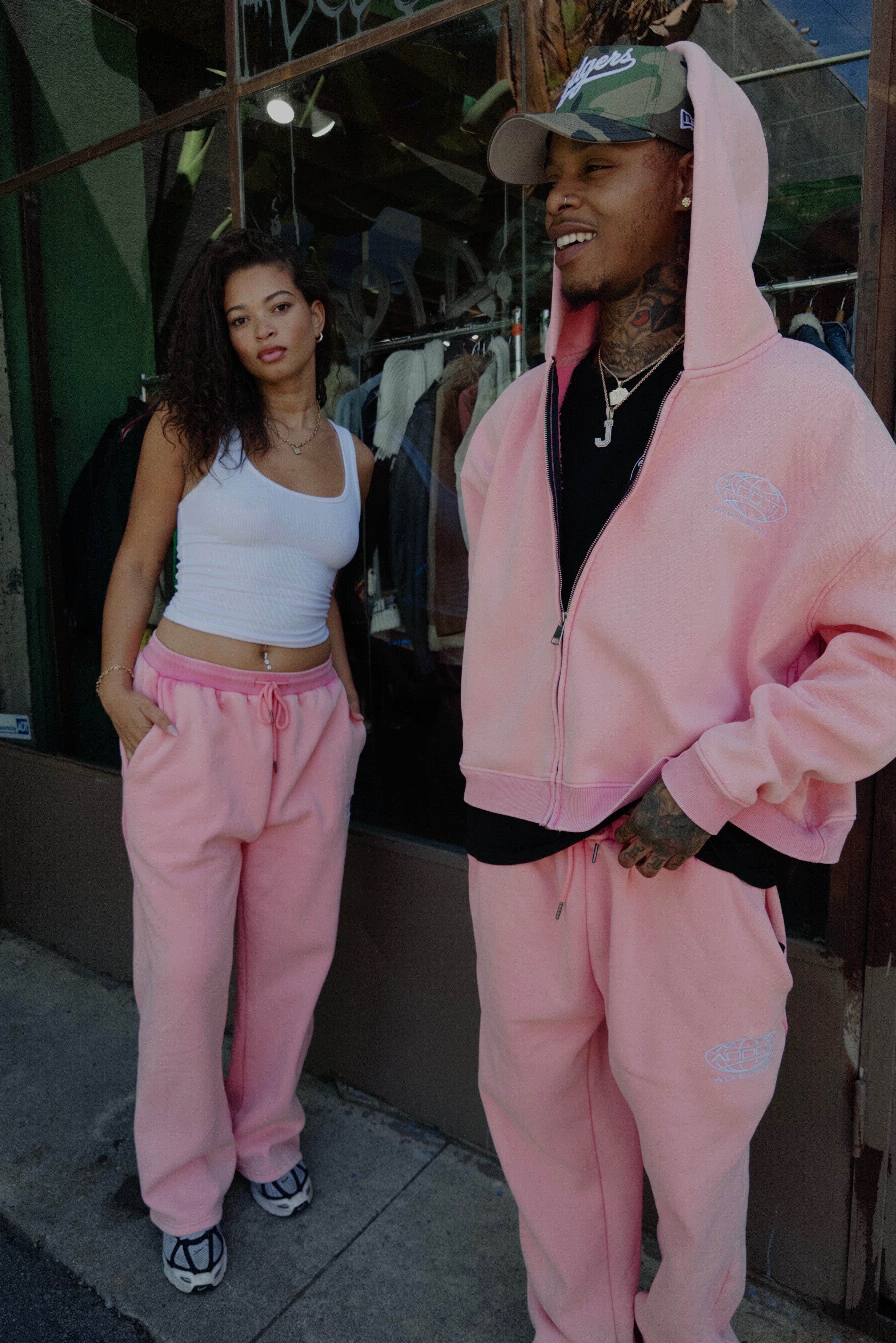 Pink Washed Worldwide Sweatpants