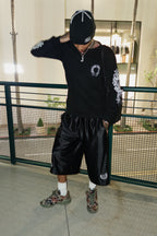 Black Patch Worldwide Polyester Jorts