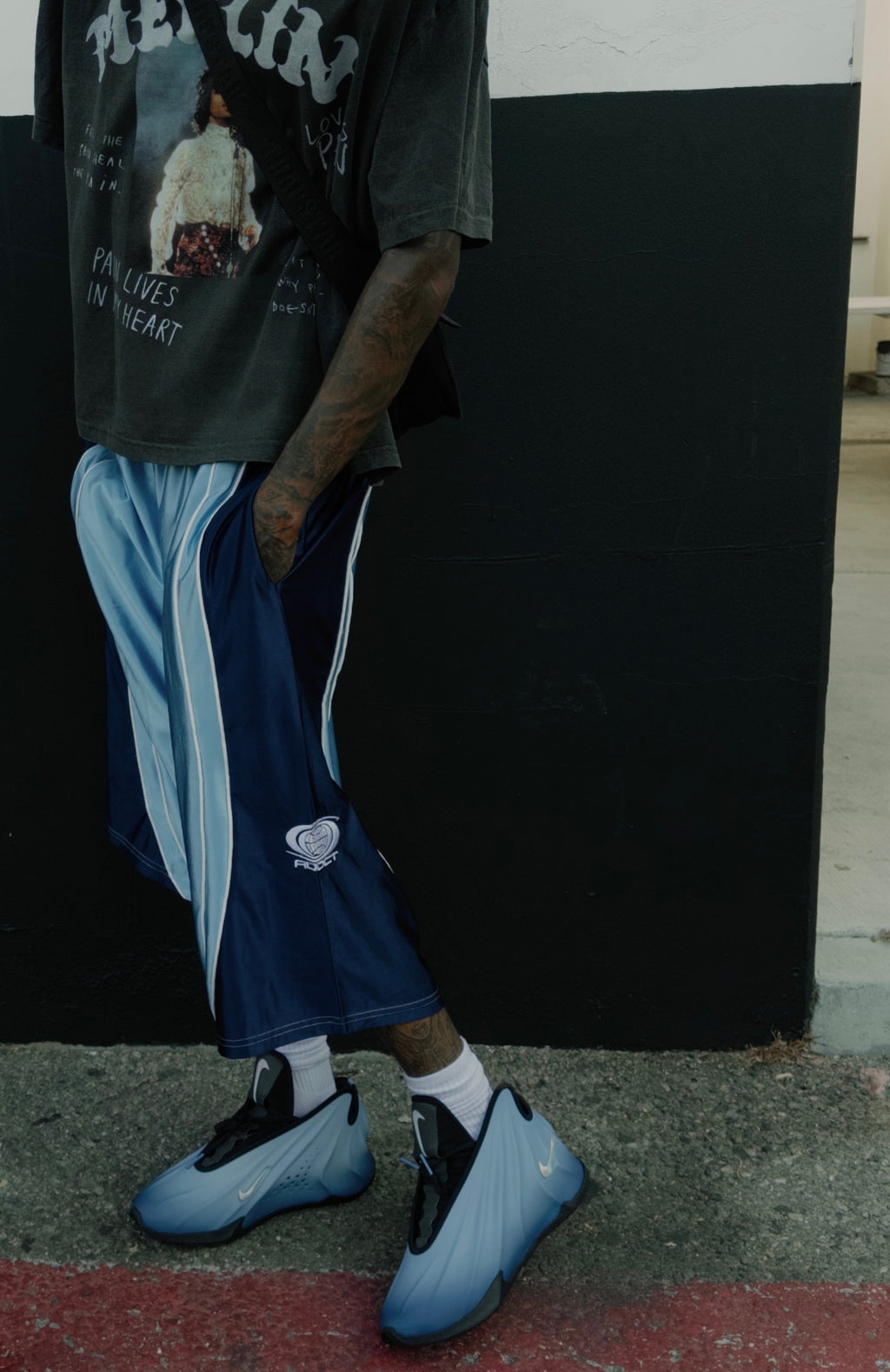 Obsidian Blue Worldwide Polyester Jorts