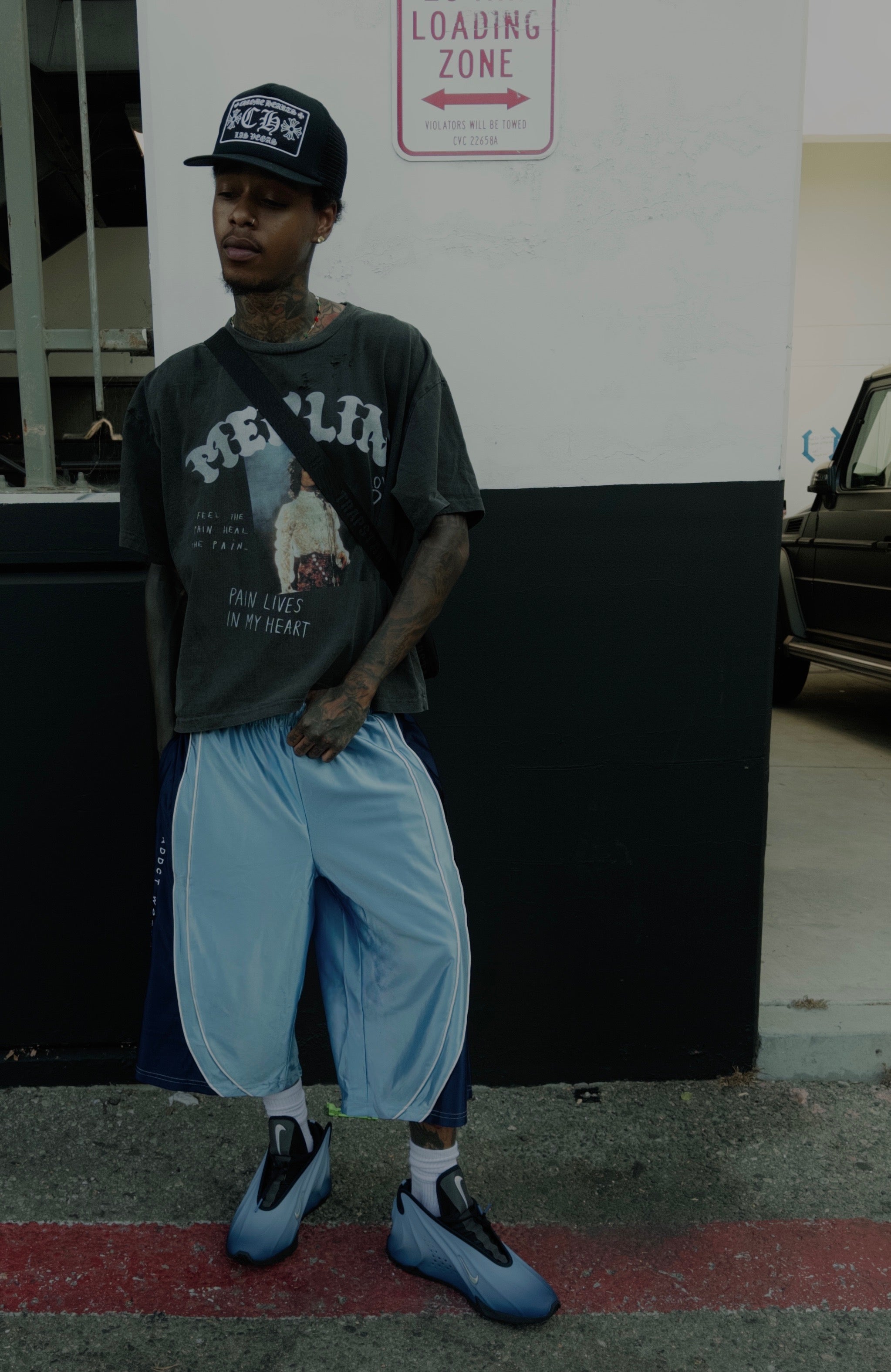Obsidian Blue Worldwide Polyester Jorts