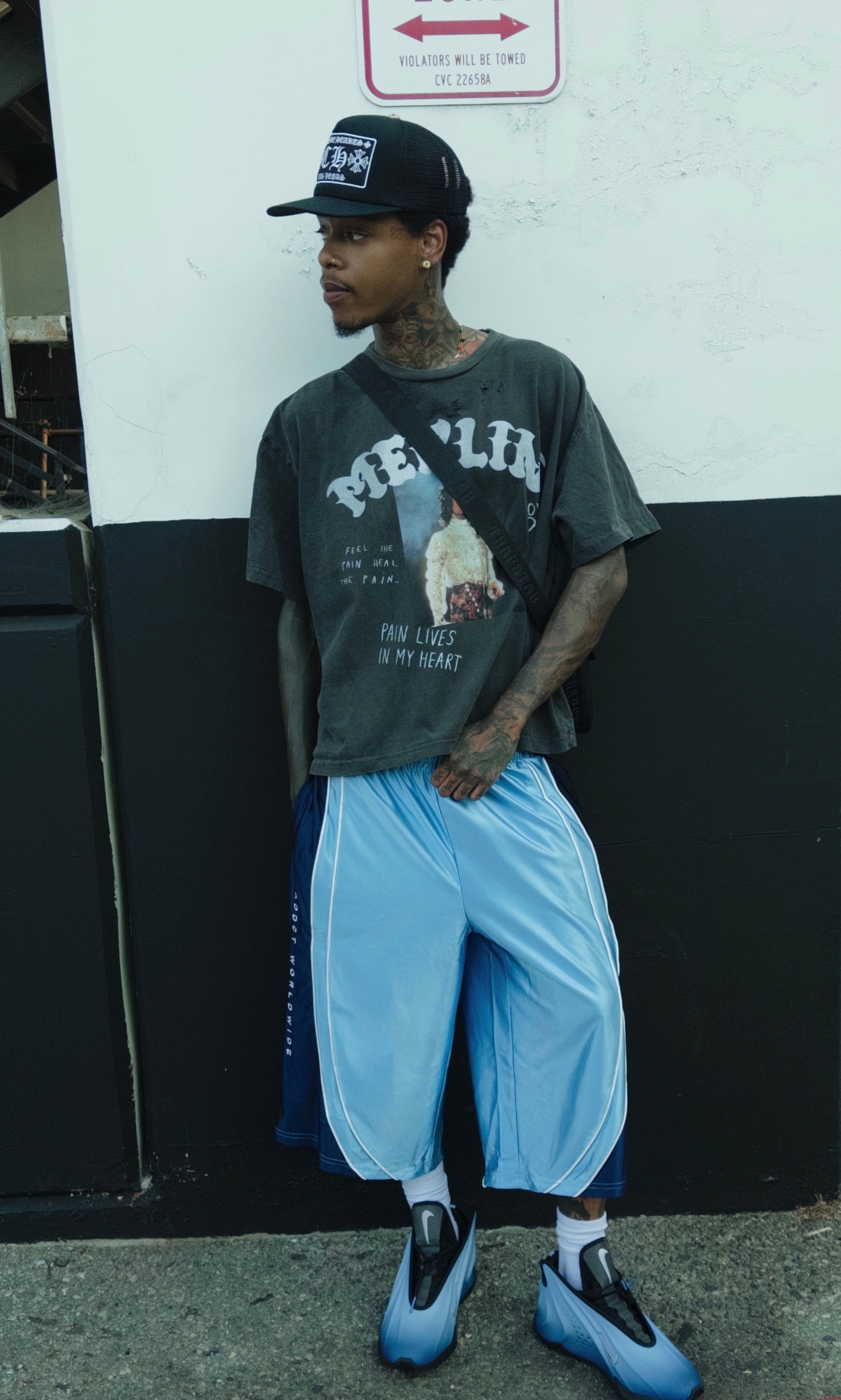 Obsidian Blue Worldwide Polyester Jorts