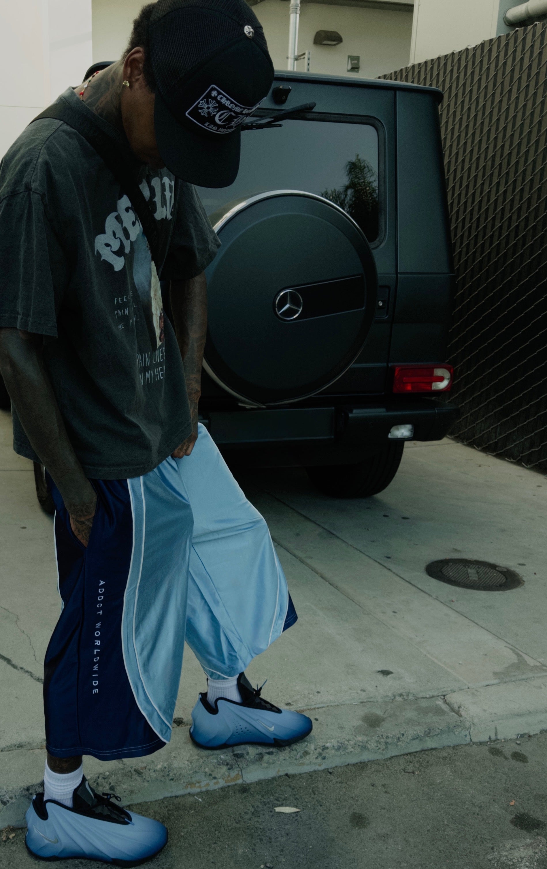 Obsidian Blue Worldwide Polyester Jorts