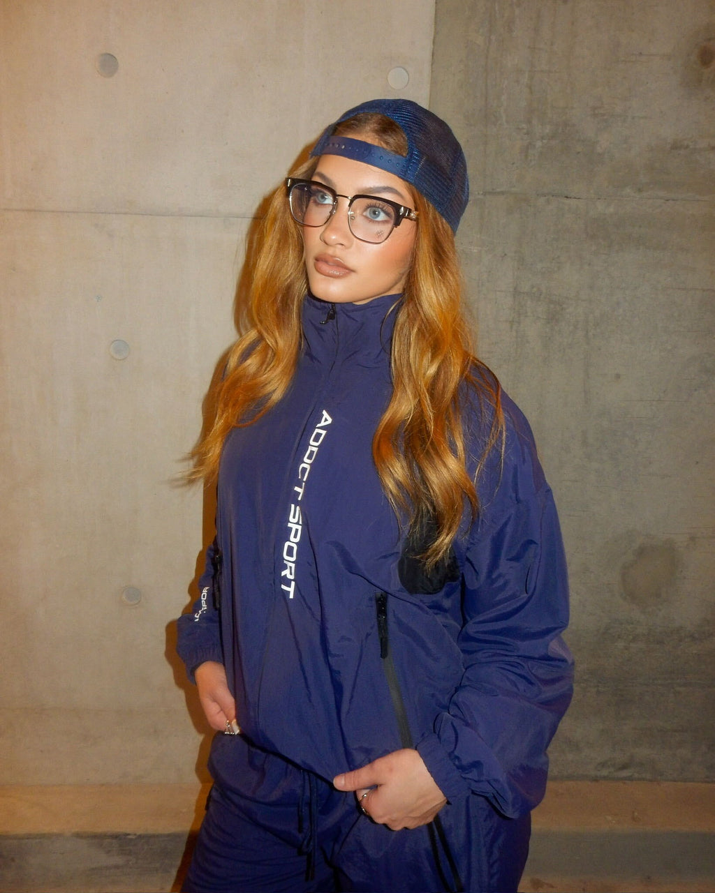 Addct Sports Navy Track Jacket